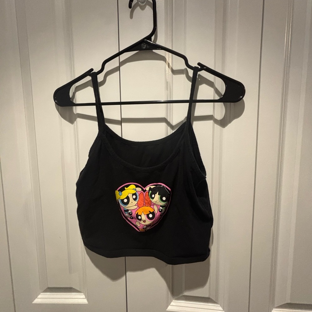 Fashion Nova Powerpuff Girls Black Crop Top